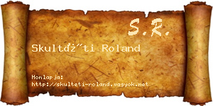 Skultéti Roland névjegykártya