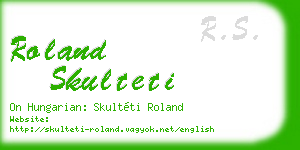 roland skulteti business card